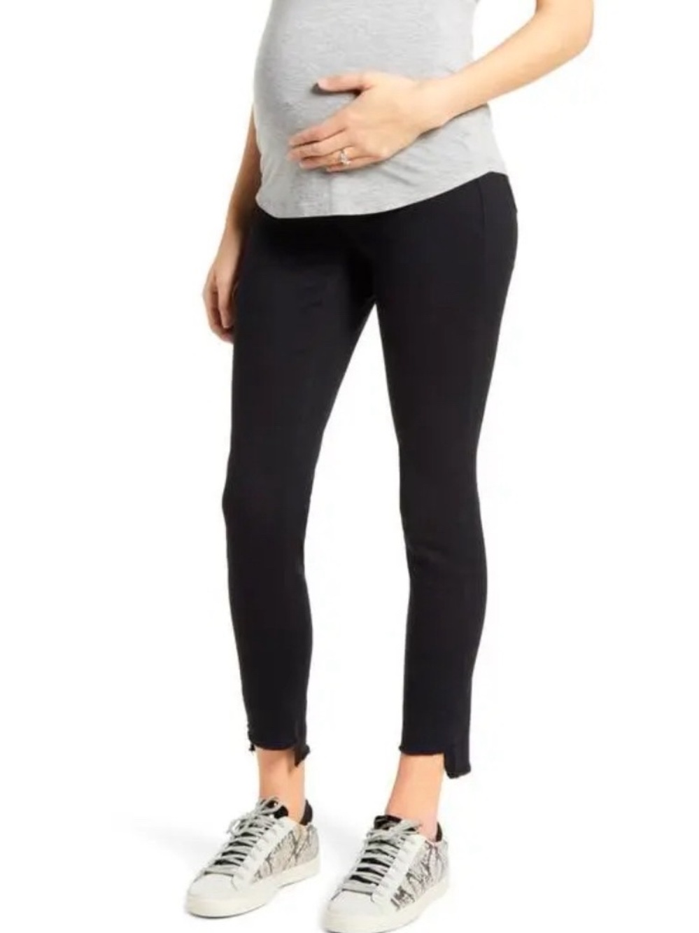 1822 DENIM Raw Step Hem Ankle Skinny Maternity Jeans!